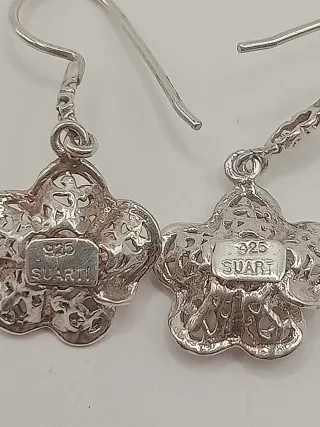 Set gioielli parure vintage orecchini argento 925