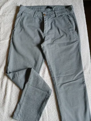 Pantaloni uomo azzurro polvere taglia 50