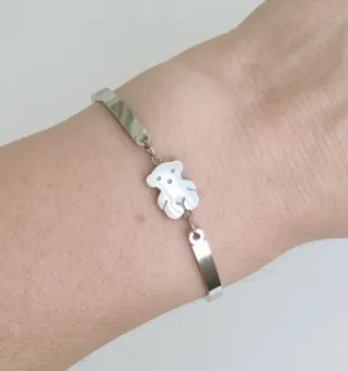 Pulsera Acero Perla.