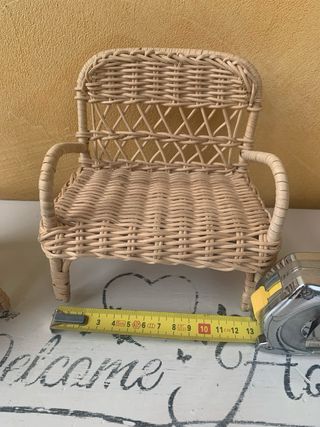 Set salotto in rattan per Barbie e bamboline