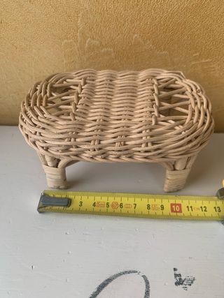 Set salotto in rattan per Barbie e bamboline