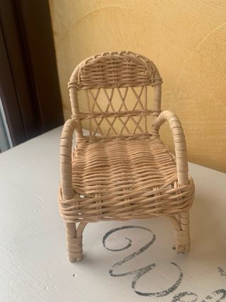 Set salotto in rattan per Barbie e bamboline