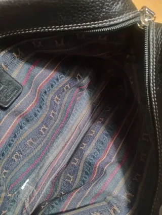 Borsa nera in pelle Mazzini Firenze 1990