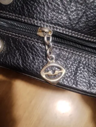 Borsa nera in pelle Mazzini Firenze 1990