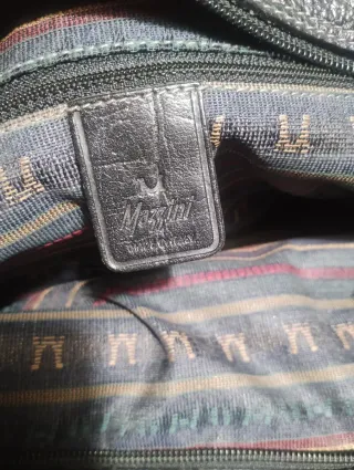 Borsa nera in pelle Mazzini Firenze 1990