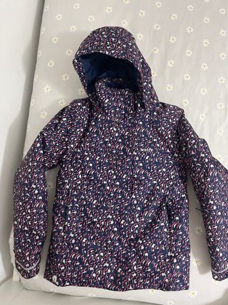 Chaqueta de esquí niña Wedze azul estampada