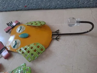 4 Perchas de Metal Decorativas de Búho