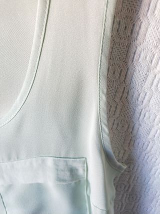 Camisa fluida Mango talla M tirantes verde mujer