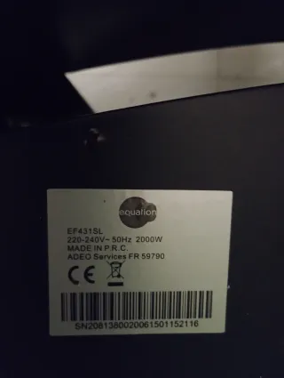 Chimenea eléctrica moderna cristal