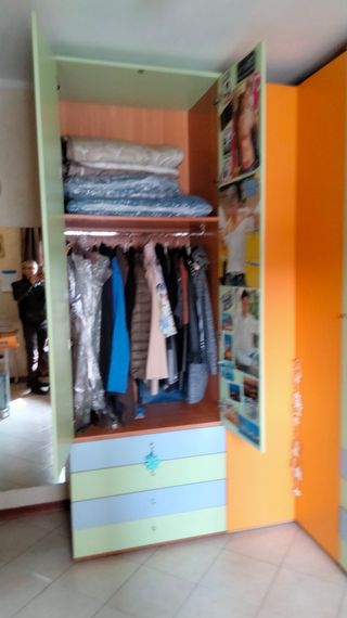 Armadio ad angolo componibile 3 pezzi