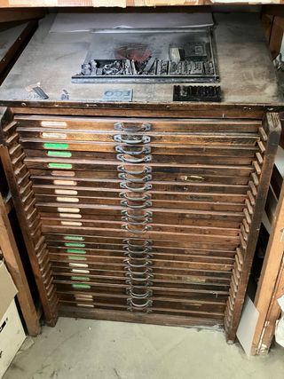 Chibalete de imprenta madera