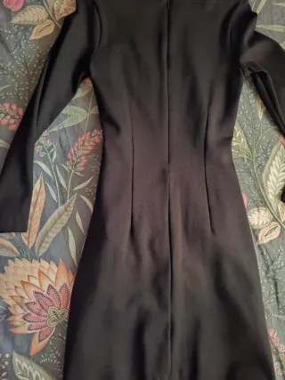 Vestido Mango Negro Manga Larga Talla M