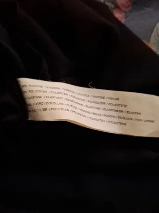 Vestido Mango Negro Manga Larga Talla M