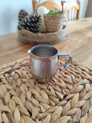 Juego té/café metal y cristal