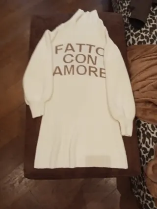 Vestito lana bianco Giulia N. taglia M