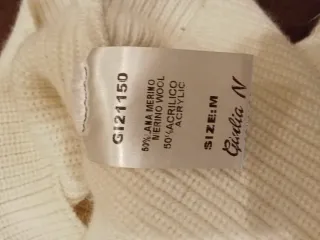 Vestito lana bianco Giulia N. taglia M