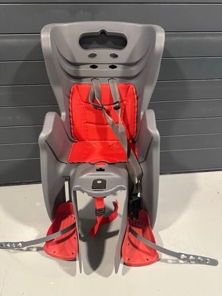 Sillita bici infantil trasera gris/rojo Belleti
