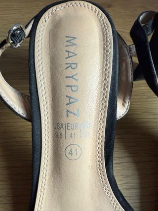 Sandalias Mary Paz Negras Talla 41