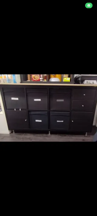 Estantería Kallax 8 cubos negra