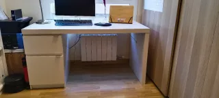 Escritorio Malm Ikea Blanco 140x65 cm