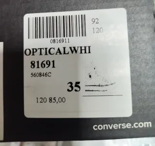 Converse blancas plataforma talla 35