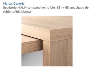 Mesa estudio roble Malm Ikea