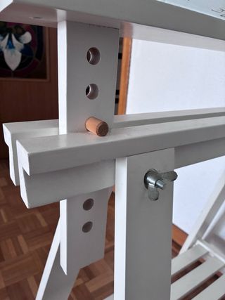 Mesa escritorio cristal y madera