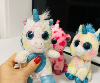 Set 4 peluches animali fantasia