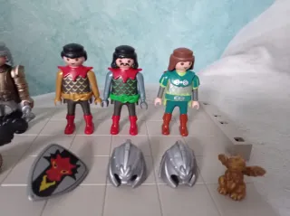 Lote Playmobil Caballeros Dragón y con tripa WQ