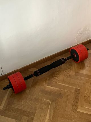 Juego de discos de pesas + Banco musculación