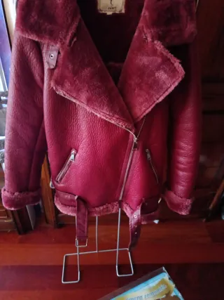 Cazadora burdeos forrada