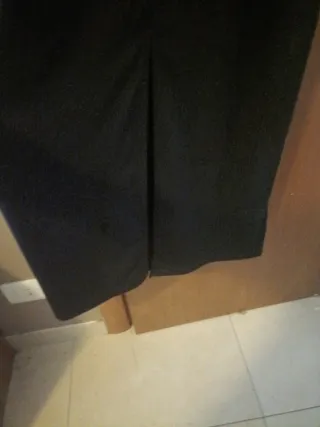 Abito tubino nero lungo con spacco posteriore