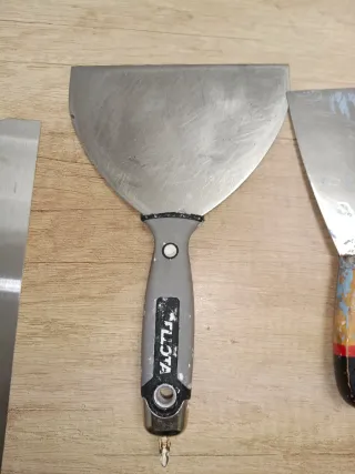 Lote Espátulas Alisado inoxidables