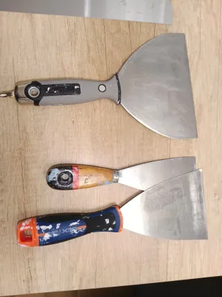 Lote Espátulas Alisado inoxidables