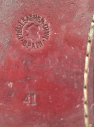 Zapatos castellanos de piel color burdeos