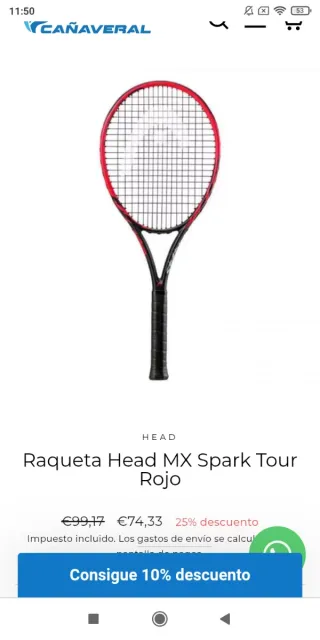 Raqueta Head Spark