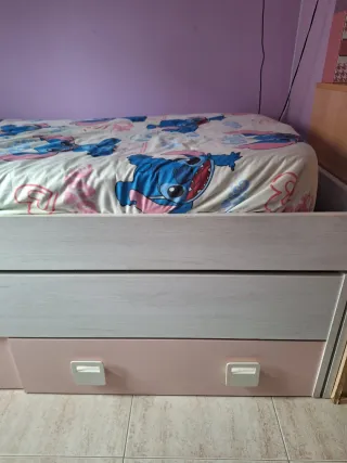 Cama nido 190x90 con 2 cajoneras