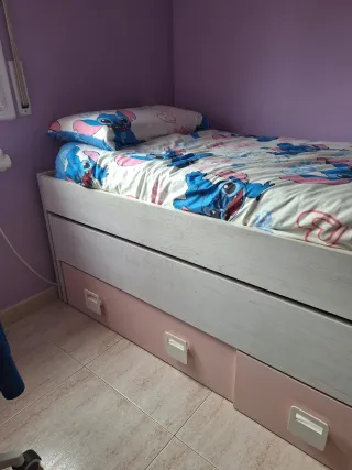 Cama nido 190x90 con 2 cajoneras