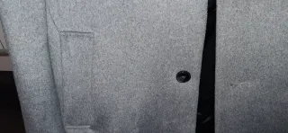 Abrigo elegante y entallado gris lana Talla M