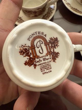 Juego Tazas Café Pontesa Años 60