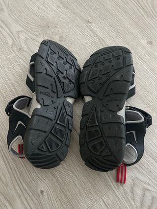 Sandalias Quechua Hombre Trekking Negra Roja