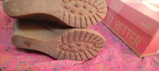 Botas altas beige/marrón talla 38