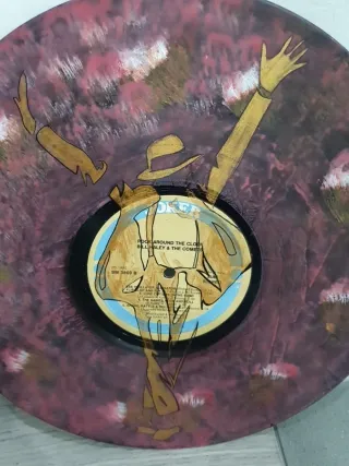 Disco vinile decorato