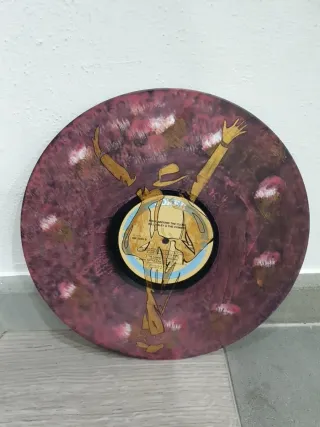 Disco vinile decorato