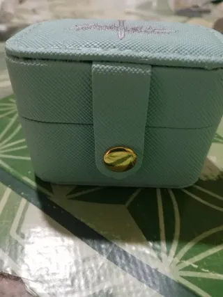 Cofanetto portagioie teal e oro