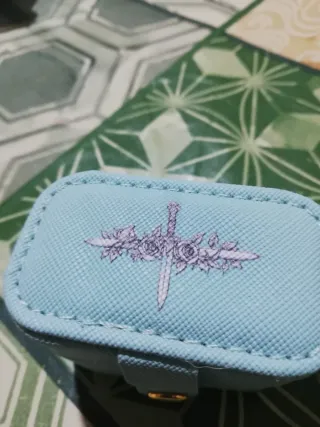 Cofanetto portagioie teal e oro