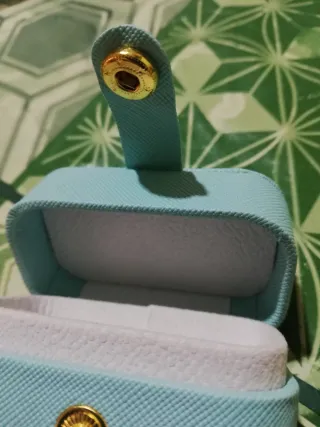 Cofanetto portagioie teal e oro