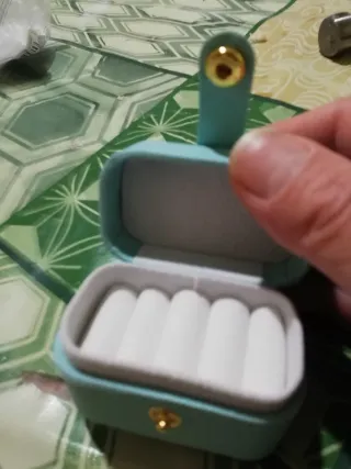 Cofanetto portagioie teal e oro