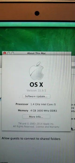 MacBook Air 13' Intel Core i5 4GB RAM (2014)