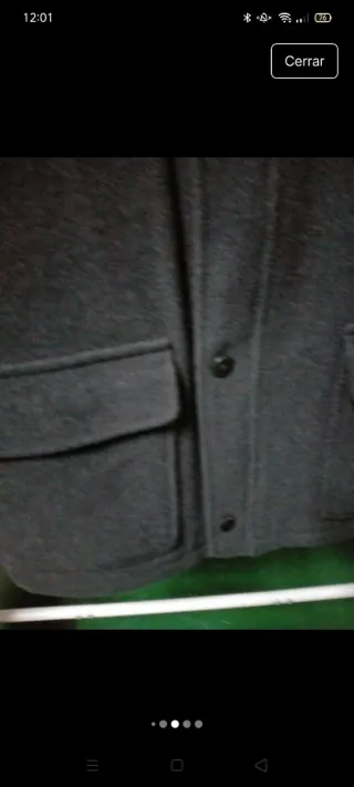 Abrigo de paño gris hombre